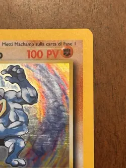 ITALIAN Machamp 8/102 Holo Rare 1st Edition Base Set Pokemon HP Damaged - Image 3