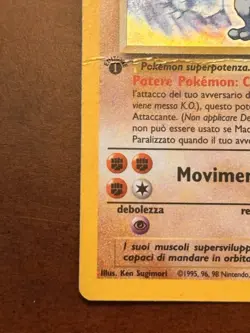 ITALIAN Machamp 8/102 Holo Rare 1st Edition Base Set Pokemon HP Damaged - Image 5