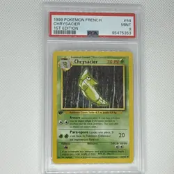 Pokemon Chrysacier Base Set 54/102 1st Edition French PSA 9 Stage 1 70 HP - Image 1