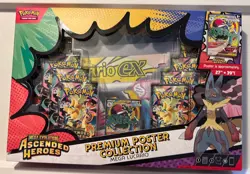 Pokemon TCG: Ascended Heroes Premium Poster Collection Mega Lucario Sealed Box - Image 1