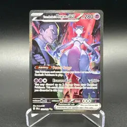 Pokemon TCG Destined Rivals Team Rocket's Mewtwo EX SIR 231/182 NM - Image 1