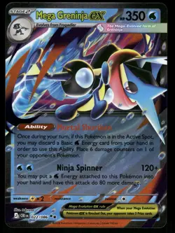 Mega Greninja ex 022/086 Double Rare Chaos Rising Pokemon Holo Near Mint - Image 1