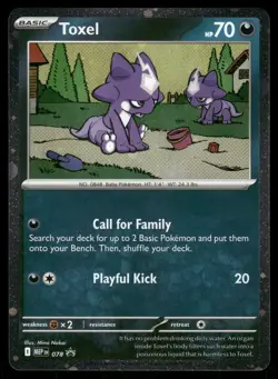 Toxel (Cosmos Holo) 078 Promo ME: Mega Evolution Promo Pokemon Near Mint - Image 1