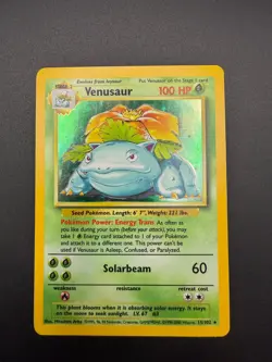 Pokemon Venusaur Holo Rare Base Set 015/102 NM - Image 1