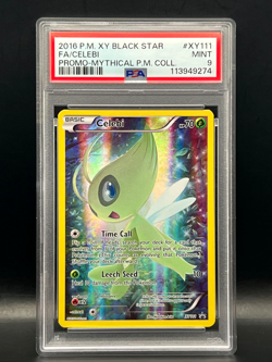 Celebi XY111 Holo-2016 Pokemon XY Black Star Promo Mythical Collection PSA 9 - Image 2