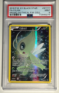 Celebi XY111 Holo-2016 Pokemon XY Black Star Promo Mythical Collection PSA 9 - Image 3