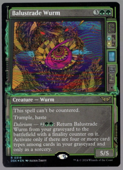 Balustrade Wurm 0319 Foil Rare Showcase Duskmourn MTG Near Mint - Image 1