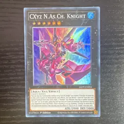 Konami Yu-Gi-Oh! CXyz N.As.Ch. Knight LED9-EN004 1st Ed Ultra Rare Holo - Image 1