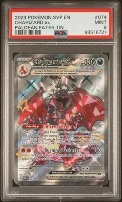 PSA 9 Charizard ex 074 Sv: Scarlet & Violet Promo Cards Holo - Image 1