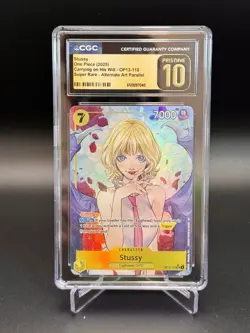 One Piece Stussy OP13-110 2025 Carrying on His Will SR Alt Art CGC 10 Pristine - Image 1