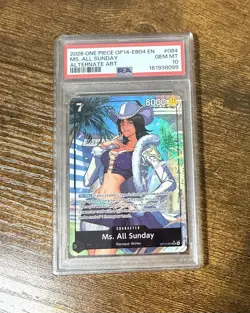 2026 One Piece OP14-EB04 EN #084 Ms. All Sunday Alternate Art PSA 10 GEM MINT - Image 1