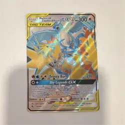 Pokemon Moltres & Zapdos & Articuno GX TAG TEAM Full Art Holo Ultra Rare 66/68 - Image 1