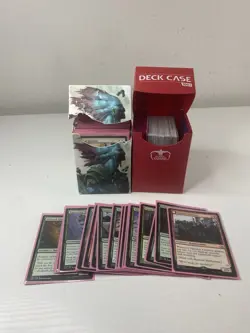 Magic: The Gathering Card Lot w/ Deck Box + Sleeves - Image 1
