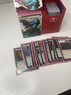 Magic: The Gathering Card Lot w/ Deck Box + Sleeves - Image 2