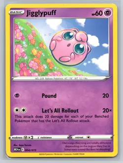 Jigglypuff 004/015 McDonalds 2024 Promo Psychic Basic Balloon Pokemon TCG Card - Image 1