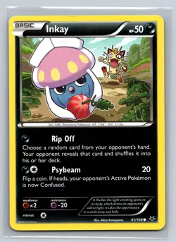 Inkay 41/108 XY Roaring Skies Pokemon Card Dark Type Basic Rip Off Psybeam TCG - Image 1