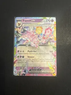 Pokemon TCG Espeon EX Prismatic Evolutions Holo Double Rare Card 034/131 SV - Image 1