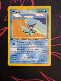 Wooper - 82/111 - 1st Edition - Neo Genesis - Pokemon Card - Image 1