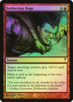 Magic The Gathering MTG BALDUVIAN RAGE FOIL Coldsnap NM Near Mint - Image 1