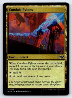 Conduit Pylons 254 Common Outlaws of Thunder Junction Magic: The Gathering Foil - Image 1