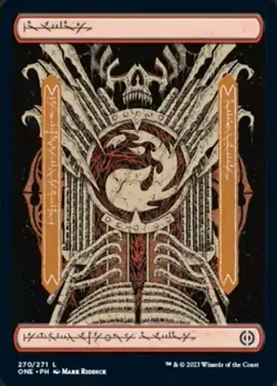 [1x] Mountain (270) - Foil - Phyrexian Near Mint, English Phyrexia: All Will Be - Image 1