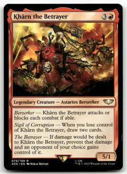 Kharn the Betrayer 79 MTG Universes Beyond: Warhammer 40,000 R NM - Image 1
