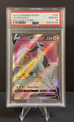 Pokemon SWSH Brilliant Stars Arceus V Full Art 165/172 PSA 10 - Image 1