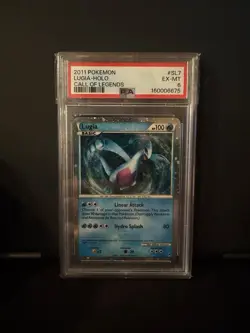 2011 Call of Legends Lugia SL7 Shiny Holo Rare PSA 6 EX-MT *Wave Swirl - Image 1