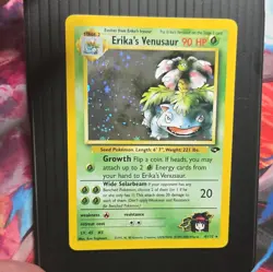 Pokemon TCG Erika's Venusaur Gym Challenge 4 Holo Unlimited Rare NM/LP Condition - Image 1