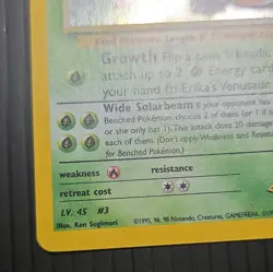 Pokemon TCG Erika's Venusaur Gym Challenge 4 Holo Unlimited Rare NM/LP Condition - Image 2
