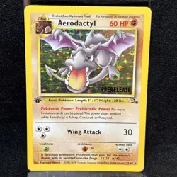 Aerodactyl Holo 1/62 - Fossil First Edition Prerelease Rare Pokemon - Image 1