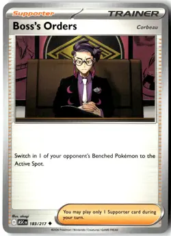 Boss's Orders [Corbeau] 183/217 Uncommon Ascended Heroes Pokemon Near Mint - Image 1