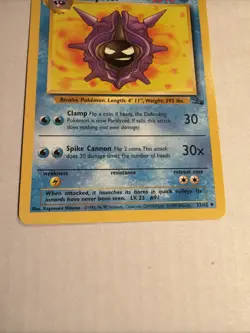 Pokemon Cloyster 32/62 Fossil 1999 Edition Basic 30 HP Common Regular - Image 3