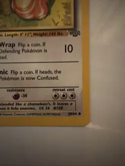 Pokemon Lickitung 38/64 Jungle Unlimited Basic 90 HP Uncommon Regular WOTC 1999 - Image 4