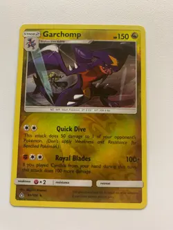Pokemon TCG Garchomp Rare Ultra Prism Reverse Holo 99/156 - Image 1