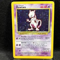 Mewtwo 10/102 Rare Holo Card Base Set Pokemon TCG - Image 1