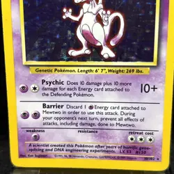 Mewtwo 10/102 Rare Holo Card Base Set Pokemon TCG - Image 2