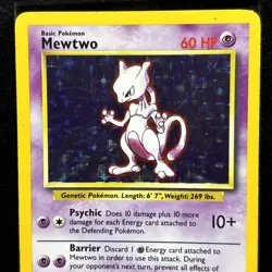 Mewtwo 10/102 Rare Holo Card Base Set Pokemon TCG - Image 3
