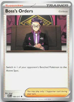 Boss's Orders [Corbeau] 183/217 Uncommon Ascended Heroes Pokemon Near Mint - Image 1