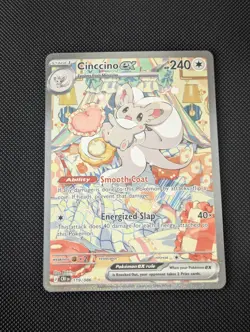 Pokemon Chaos Rising Cinccino EX SIR 119/086 English 2026 NM FRESH PULL - Image 1