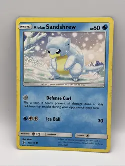 Alolan Sandshrew 19/145 Common Guardians Rising Pokemon - Image 1
