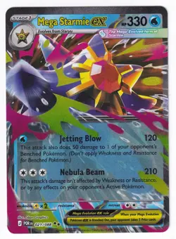 Pokemon TCG Mega Starmie ex 021/088 Double Rare Perfect Order Holo NM - Image 1
