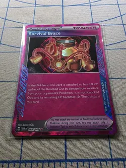 Pokemon TCG Survival Brace 164/167 Twilight Masquerade Ace Spec Trainer - Image 2