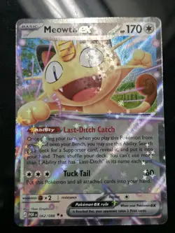 Pokemon TCG Meowth EX 062/088 Double Rare Perfect Order NM - Image 1