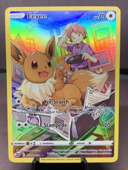 Pokemon TCG Eevee TG11/TG30 Brilliant Stars Trainer Gallery Ultra Rare Full Art - Image 1