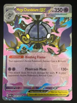 MEGA CHANDELURE EX 038/084 DOUBLE RARE PITCH BLACK POKEMON HOLO NM/M - Image 1