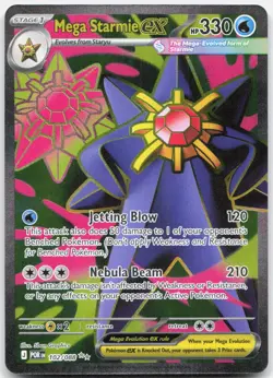 Mega Starmie ex 102/088 Ultra Rare Perfect Order Pokemon Holo Near Mint - Image 1