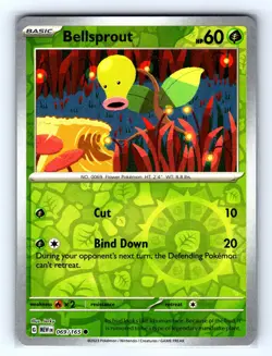 Bellsprout 069/165 Common 151 Pokemon Reverse Holo Near Mint - Image 1