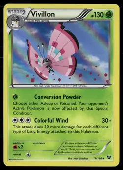 Vivillon 17/146 Holo Rare XY Pokemon NM - Image 1