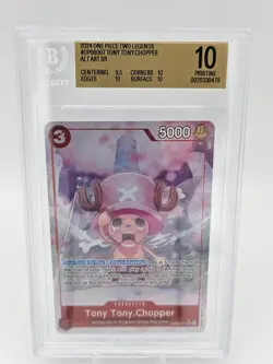 One Piece CCG OP08 Tony Tony Chopper OP08-007 Alt Art Holo BGS 10 - Image 1
